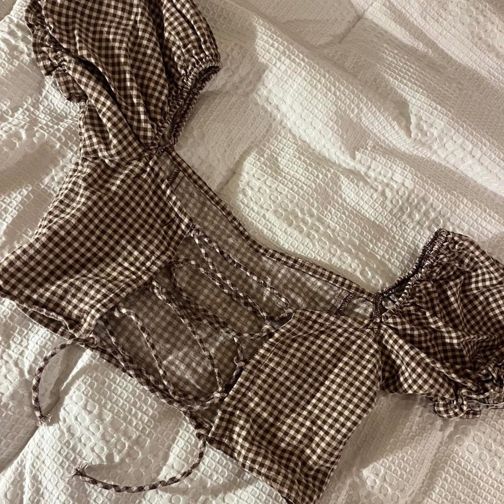 Motel Rocks lace up crop top
